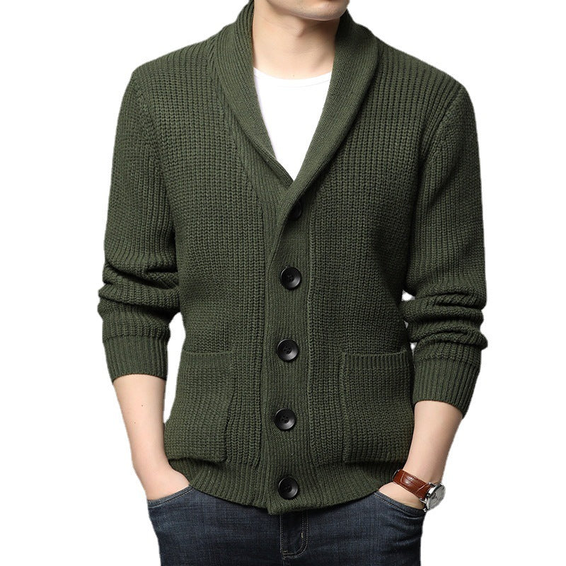 Orvald | Homme Cardigan Col Châle Grosse Maille - Image 2