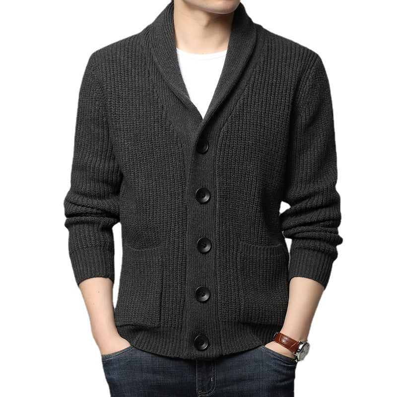 Orvald | Homme Cardigan Col Châle Grosse Maille - Image 3