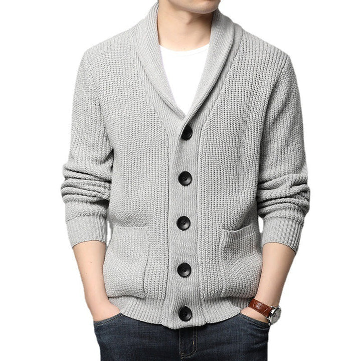 Orvald | Homme Cardigan Col Châle Grosse Maille - Image 4