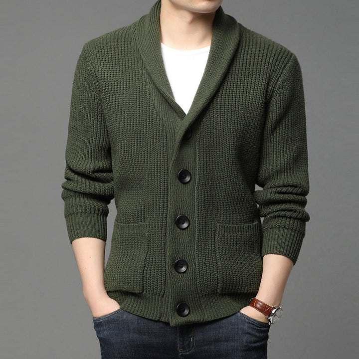 Orvald | Homme Cardigan Col Châle Grosse Maille - Image 8
