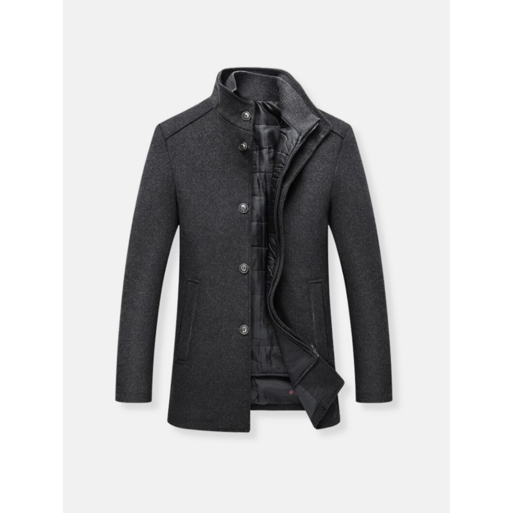 Orvald | Manteau Homme Hiver Col Montant - Brown - Image 2