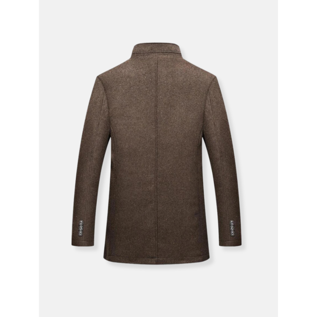 Orvald | Manteau Homme Hiver Col Montant - Brown - Image 4
