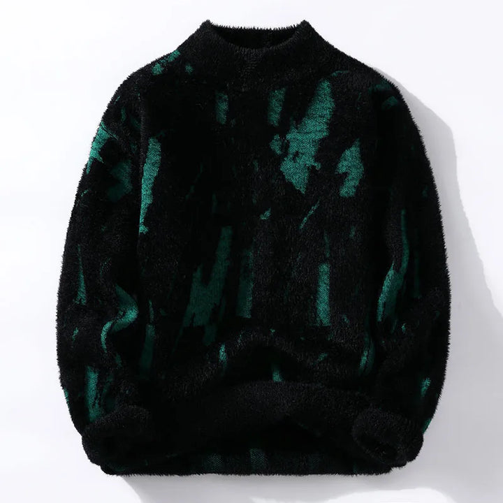 Orvald | Pull Homme Col Montant Motif Graffiti Hiver - Image 3