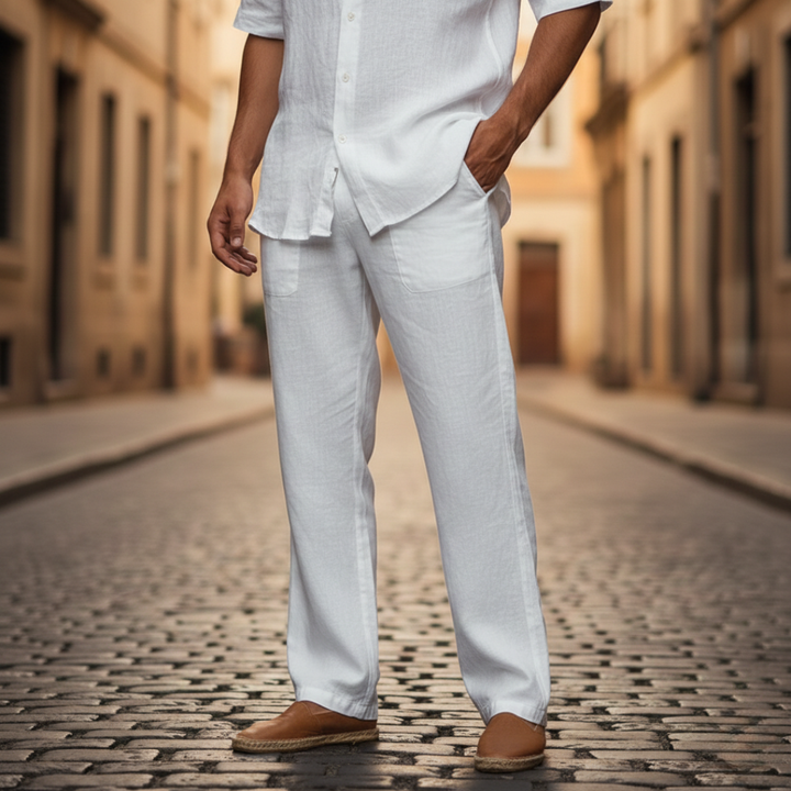 Orvand | Homme Pantalon Large à Cordon - Light Grey - Image 11