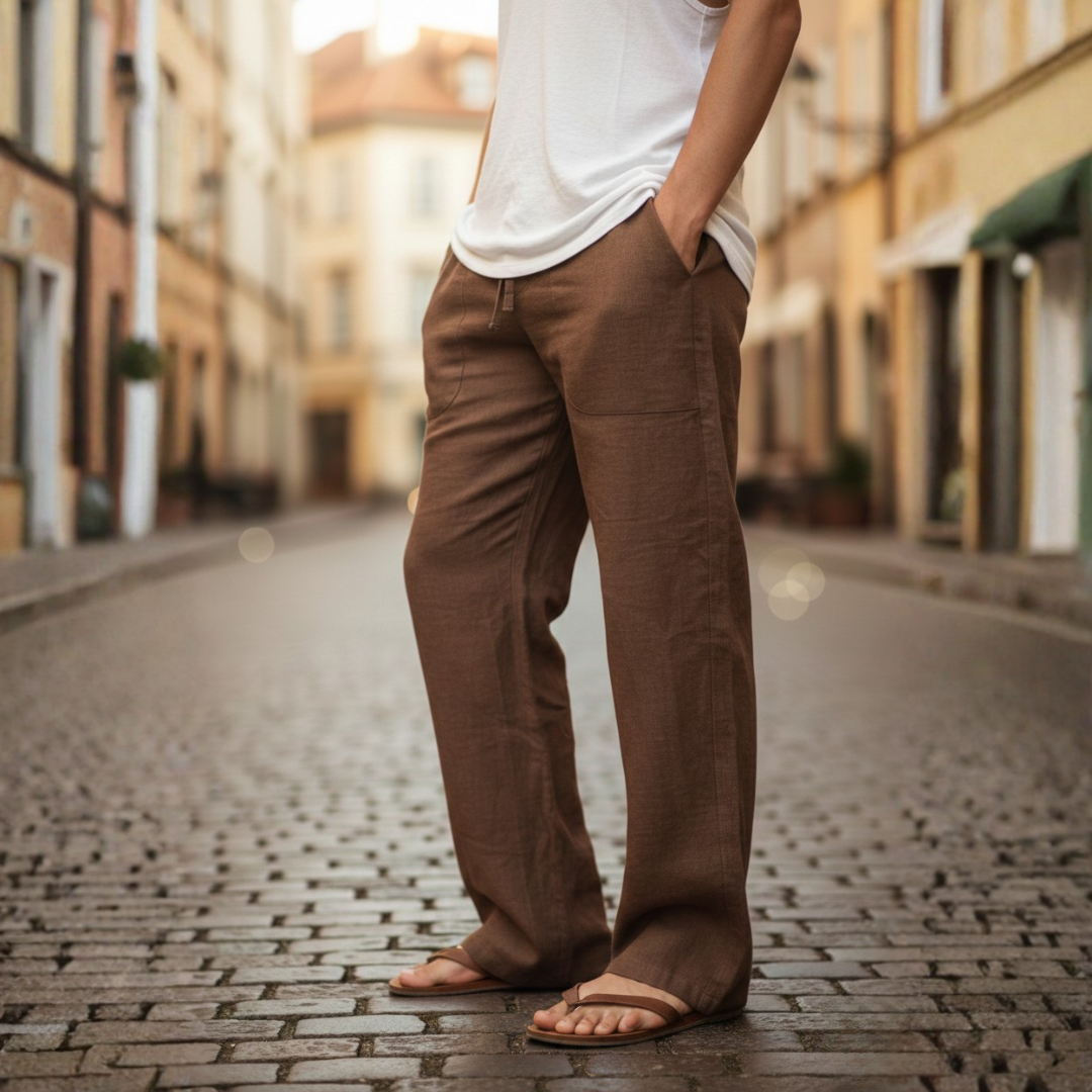 Orvand | Homme Pantalon Large à Cordon - Light Grey - Image 7