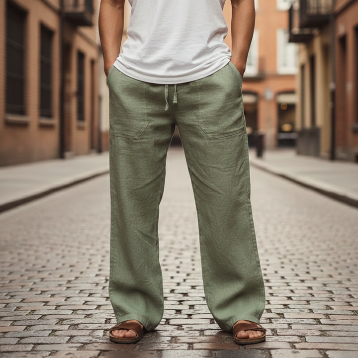 Orvand | Homme Pantalon Large à Cordon - Light Grey - Image 8