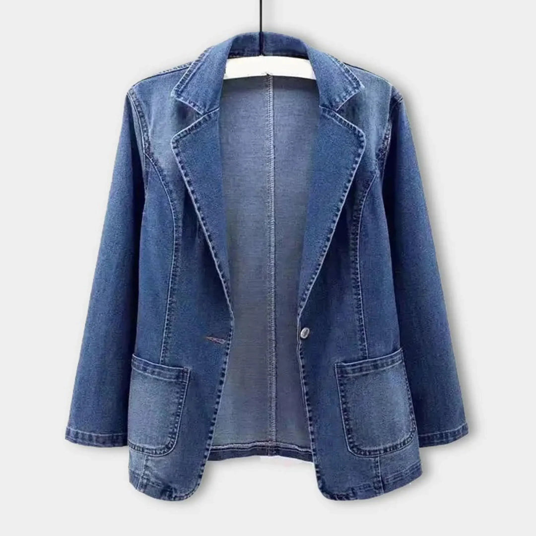 Orvyne | Femme Blazer en Jean Décontracté - Blue - Image 1