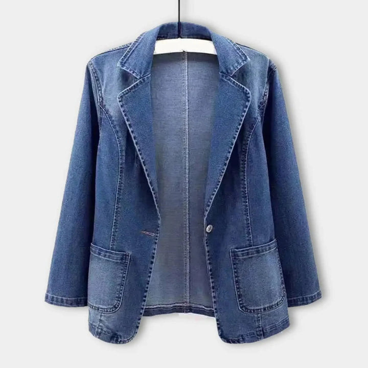 Orvyne | Femme Blazer en Jean Décontracté - Blue - Image 1