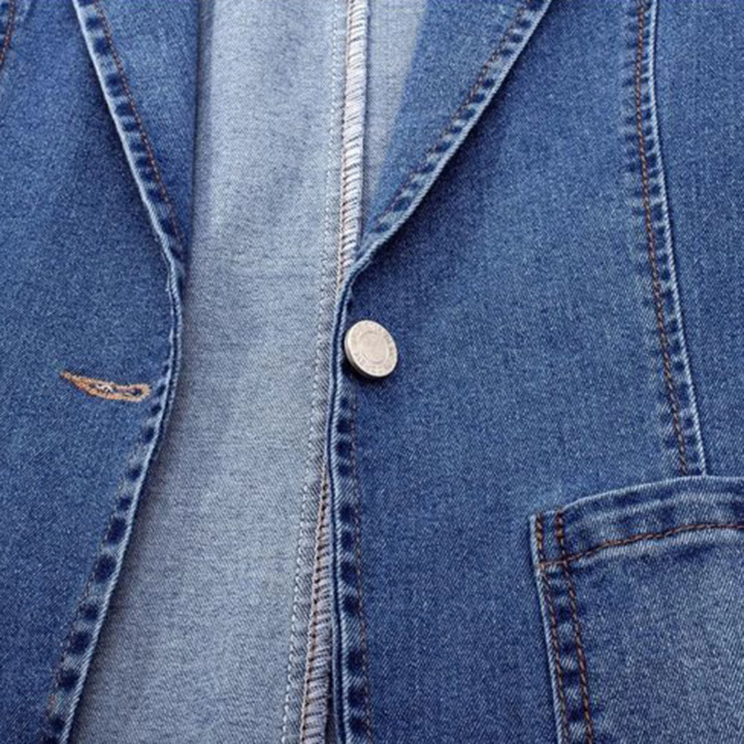 Orvyne | Femme Blazer en Jean Décontracté - Blue - Image 2