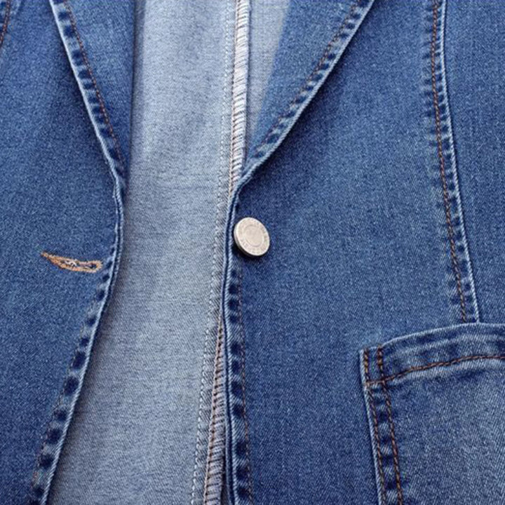 Orvyne | Femme Blazer en Jean Décontracté - Blue - Image 2