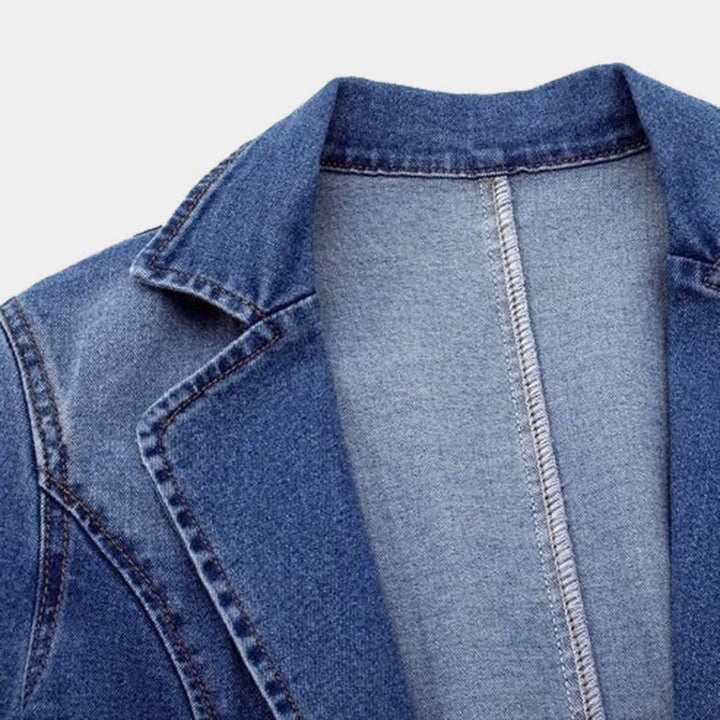 Orvyne | Femme Blazer en Jean Décontracté - Blue - Image 6