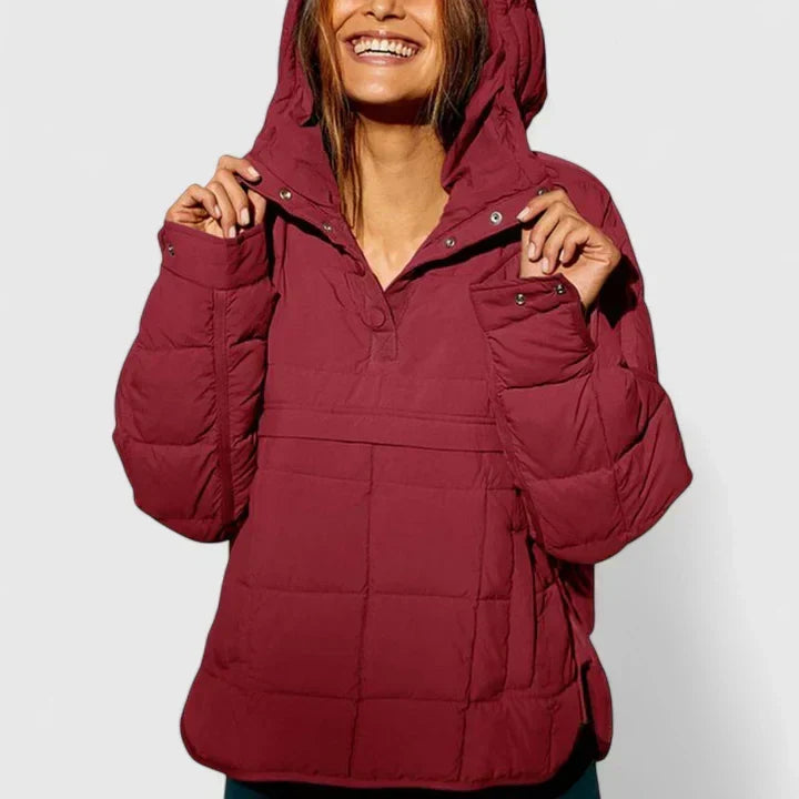 Orwande | Doudoune Femme Matelassée Pull-Over - Green - Image 7