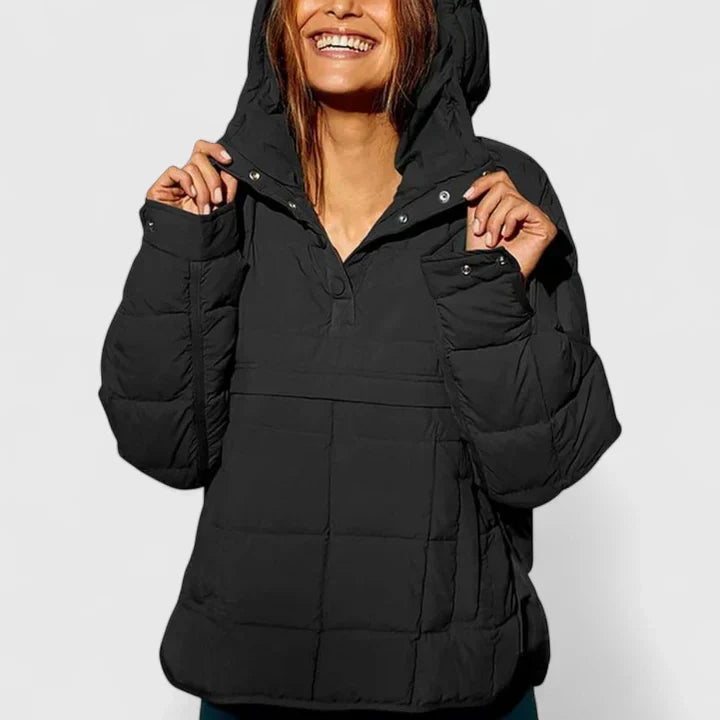 Orwande | Doudoune Femme Matelassée Pull-Over - Green - Image 8