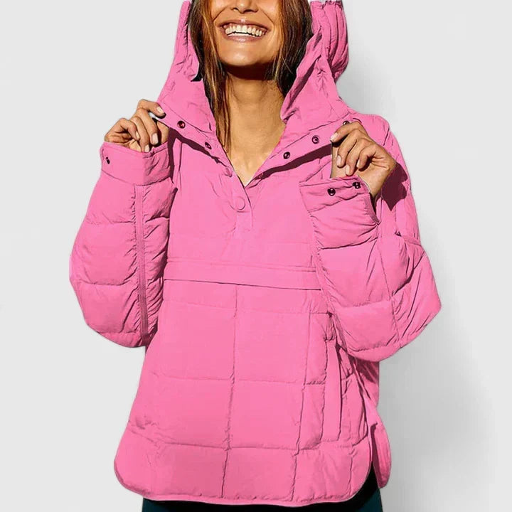 Orwande | Doudoune Femme Matelassée Pull-Over - Green - Image 9