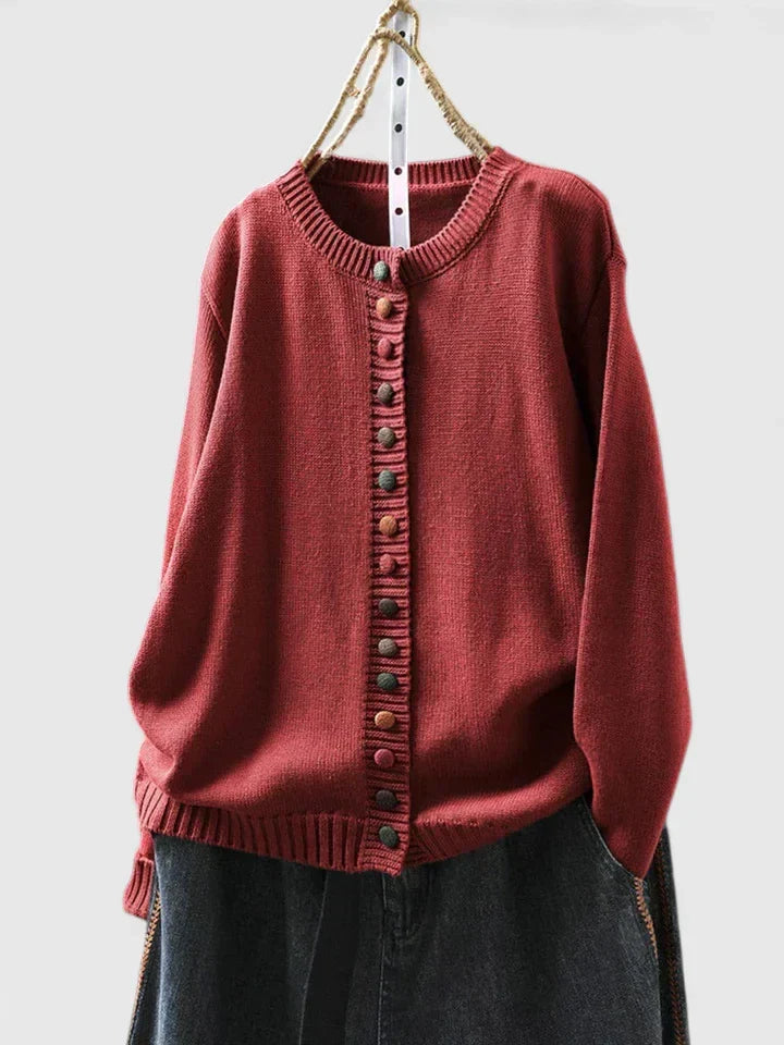 Pascaline | Gilet en Maille Femme Boutons Colorés - Image 6