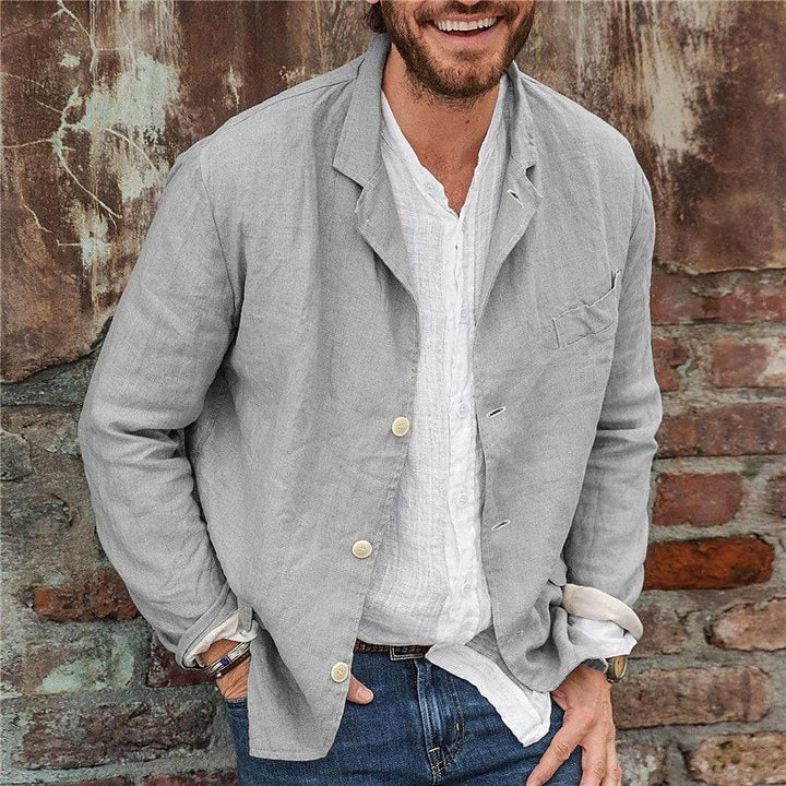 Arvael | Blazer Homme Lin Décontracté Coupe Relax — vue 10