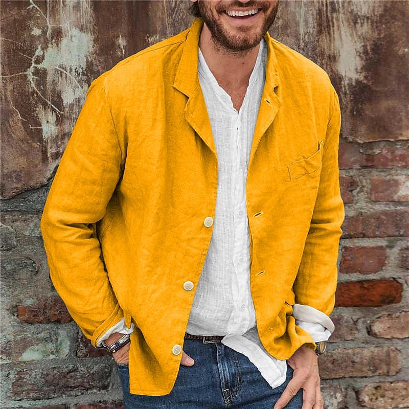 Arvael | Blazer Homme Lin Décontracté Coupe Relax — vue 8