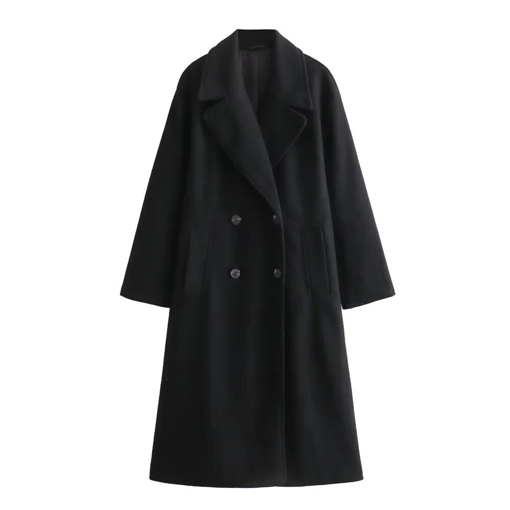 Briavelle | Femme Manteau Long Double Boutonnage