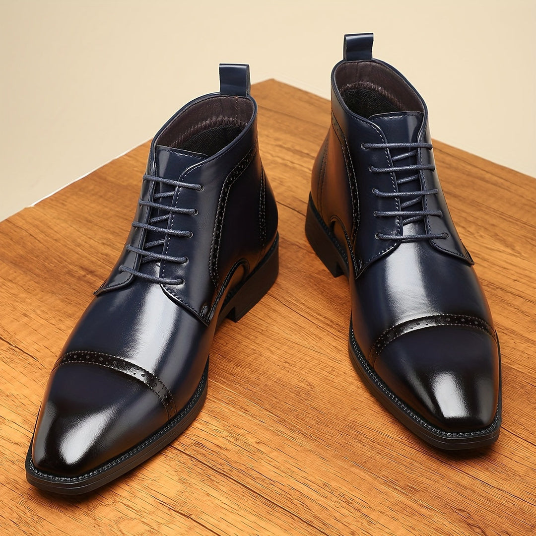 Dravien | Homme Bottines Lacets Bout Carré Cuir