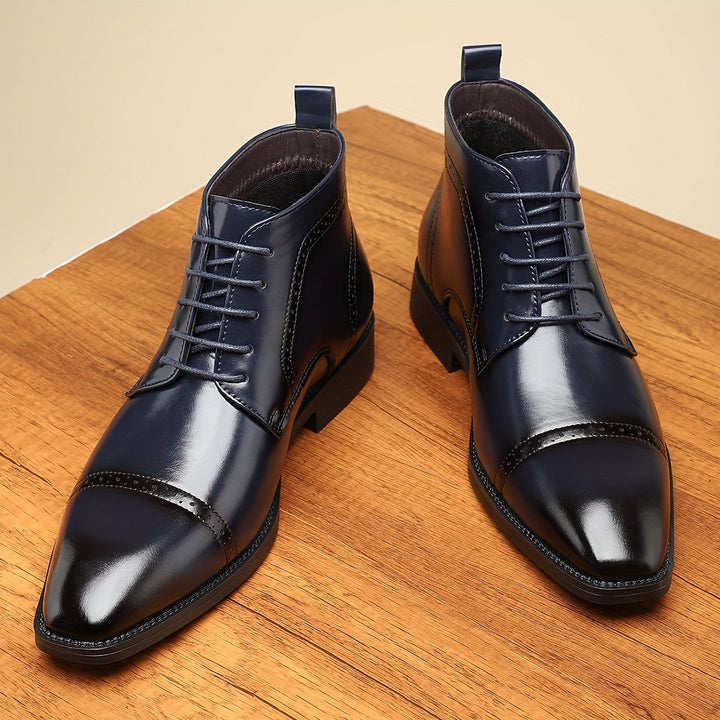 Dravien | Homme Bottines Lacets Bout Carré Cuir