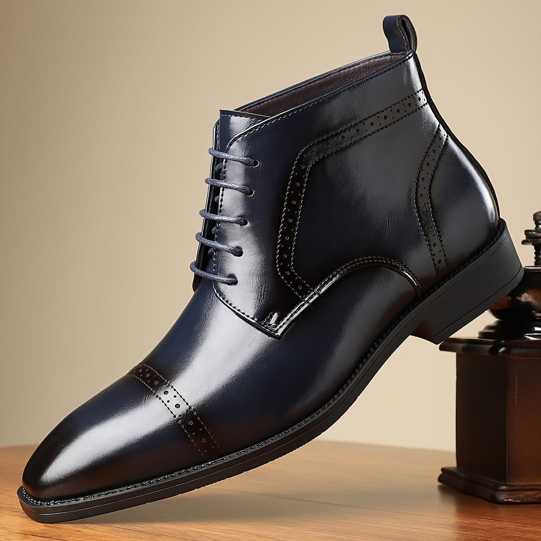 Dravien | Homme Bottines Lacets Bout Carré Cuir — vue 2