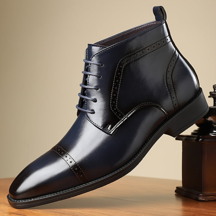 Dravien | Homme Bottines Lacets Bout Carré Cuir — vue 2