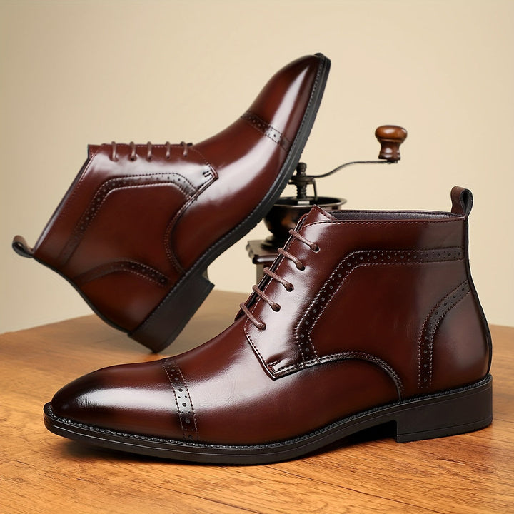 Dravien | Homme Bottines Lacets Bout Carré Cuir — vue 3