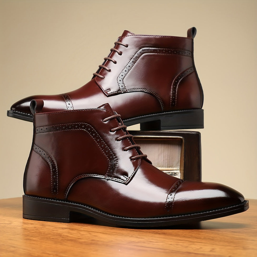 Dravien | Homme Bottines Lacets Bout Carré Cuir — vue 4