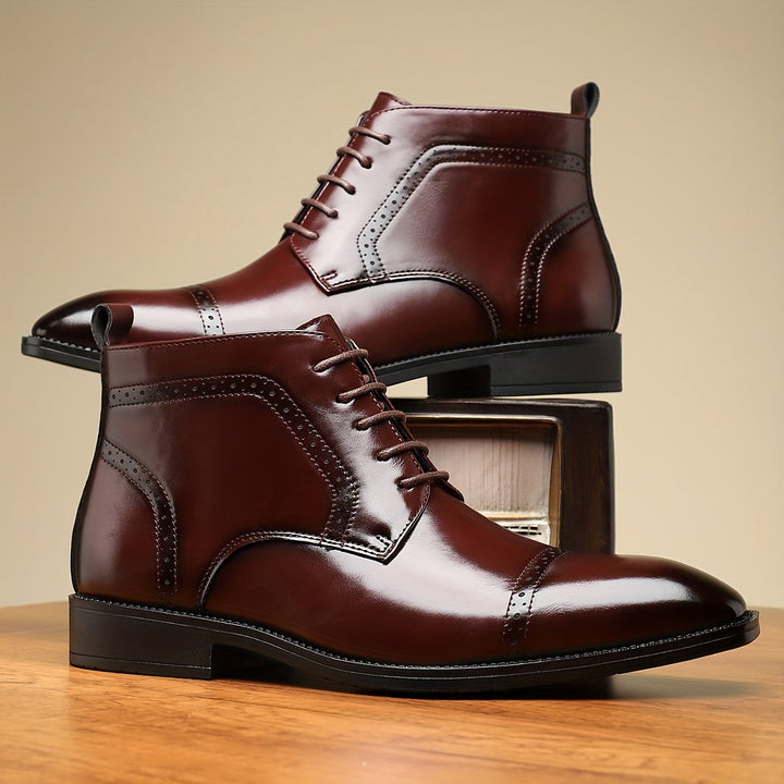 Dravien | Homme Bottines Lacets Bout Carré Cuir — vue 4