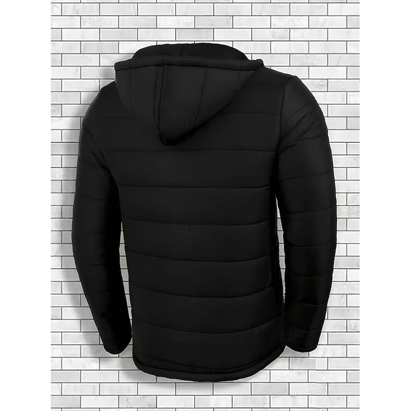 Réavond | Homme Doudoune à Capuche Matelassée - Black - Image 3