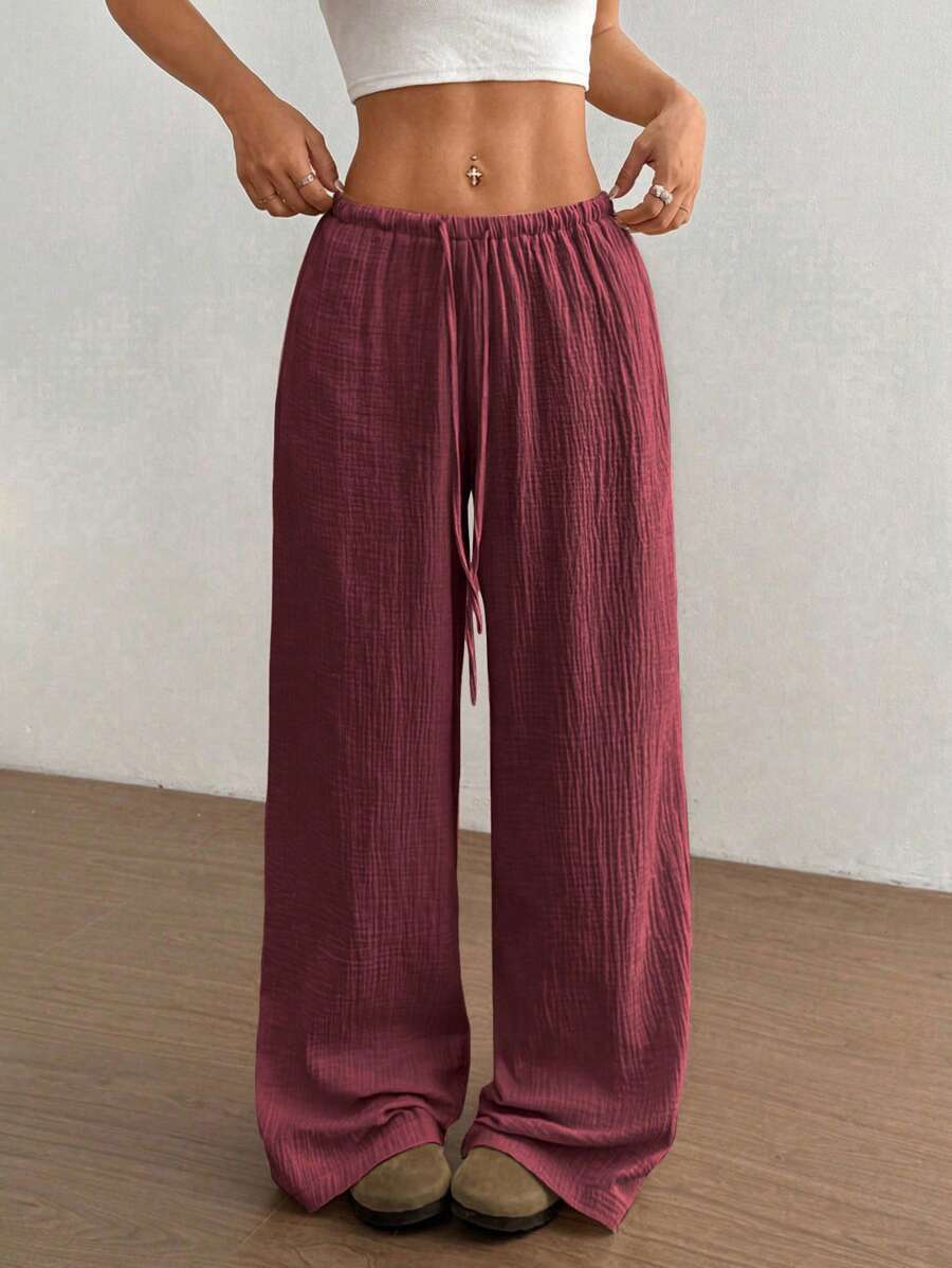 Reeve | Women's Casual Wide Leg Drawstring Pants - Image 2