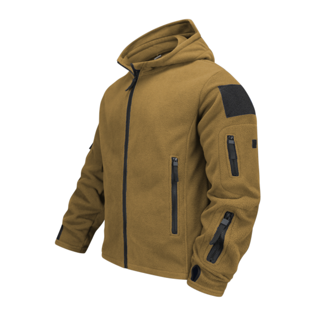 Relvand | Homme Manteau Polaire à Capuche Zippé - Black - Image 3