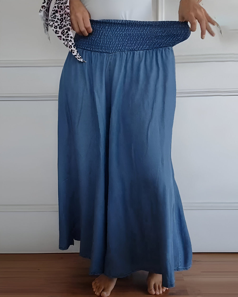 Rhea | Women's Wide Leg Elastic Waist Pants - Image 2