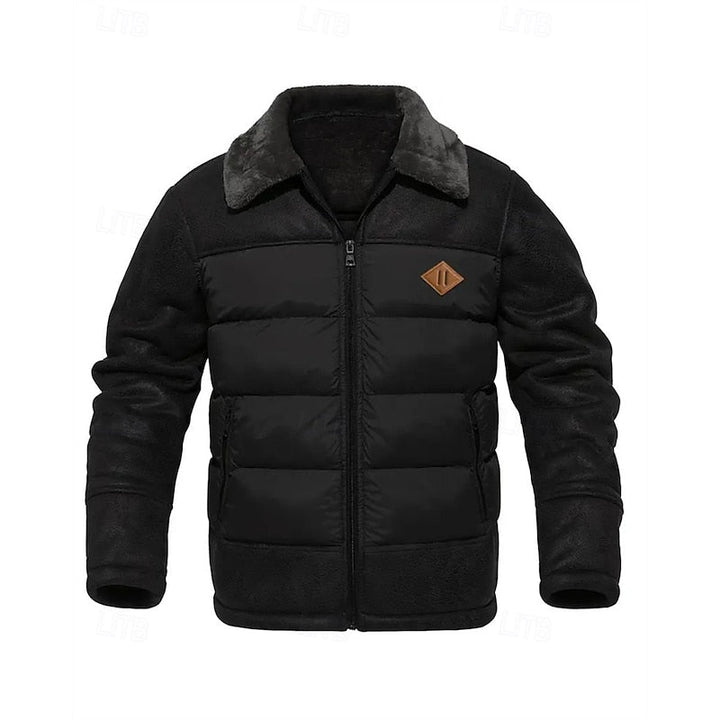 Roderik | Homme Veste Matelassée Col Fourrure Hiver - Brown - Image 7