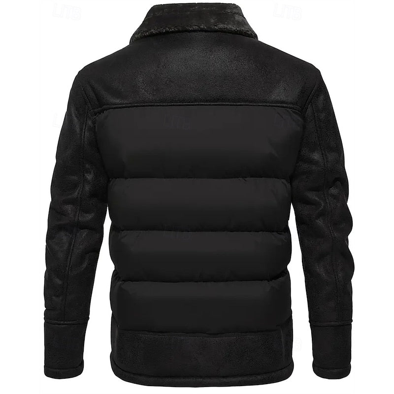 Roderik | Homme Veste Matelassée Col Fourrure Hiver - Brown - Image 8
