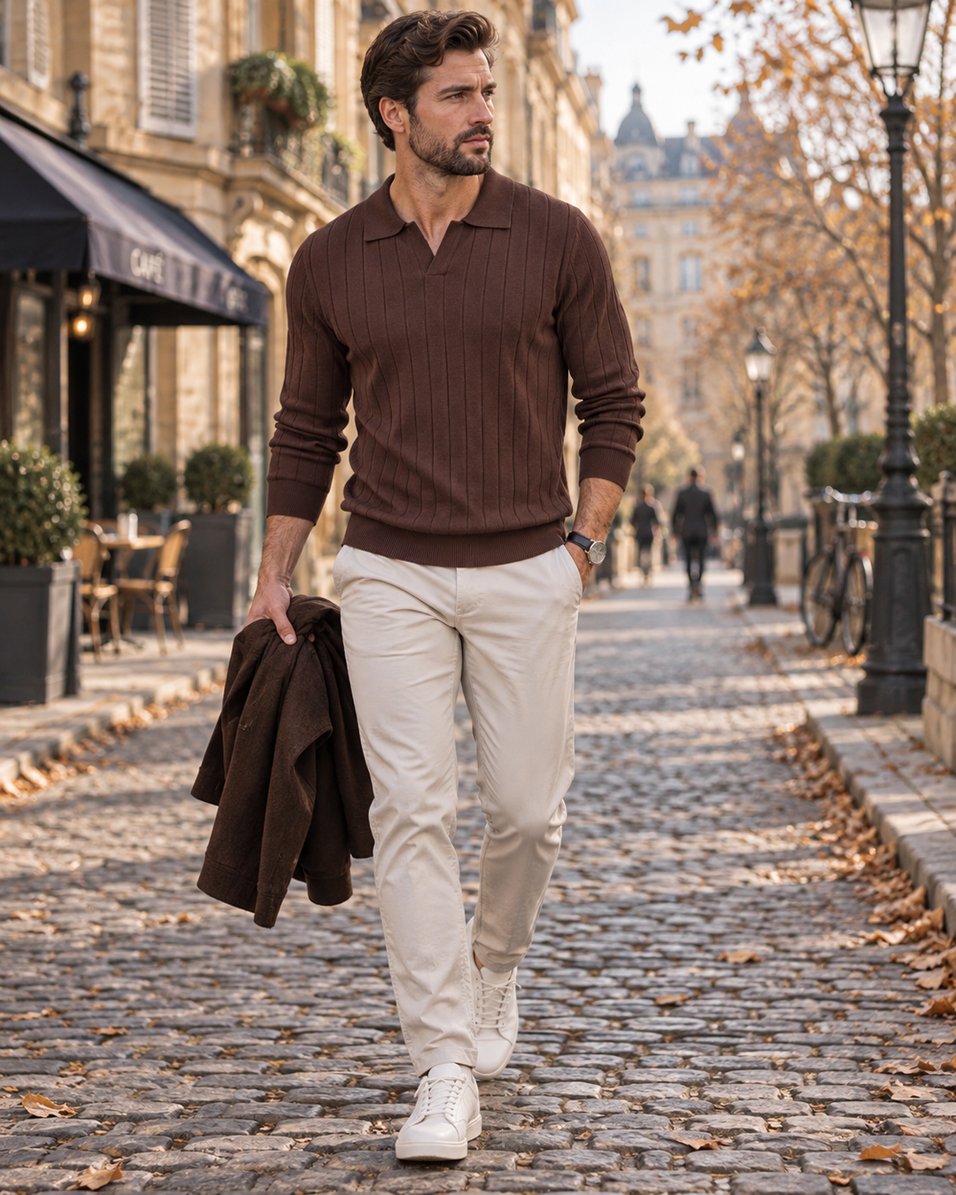 Réolvan | Homme Pull Polo Col Ouvert Manches Longues - Image 3