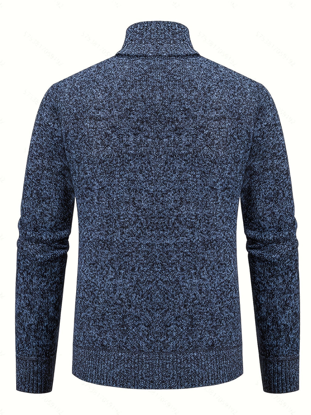 Lévand | Homme Cardigan Zippé Torsadé Col Montant - Black - Image 15