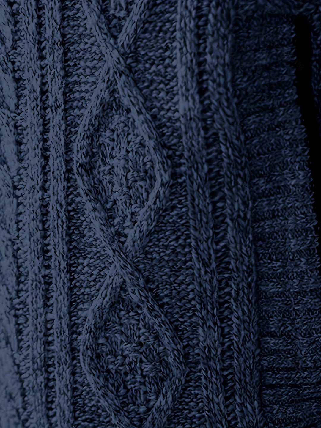 Lévand | Homme Cardigan Zippé Torsadé Col Montant - Black - Image 17