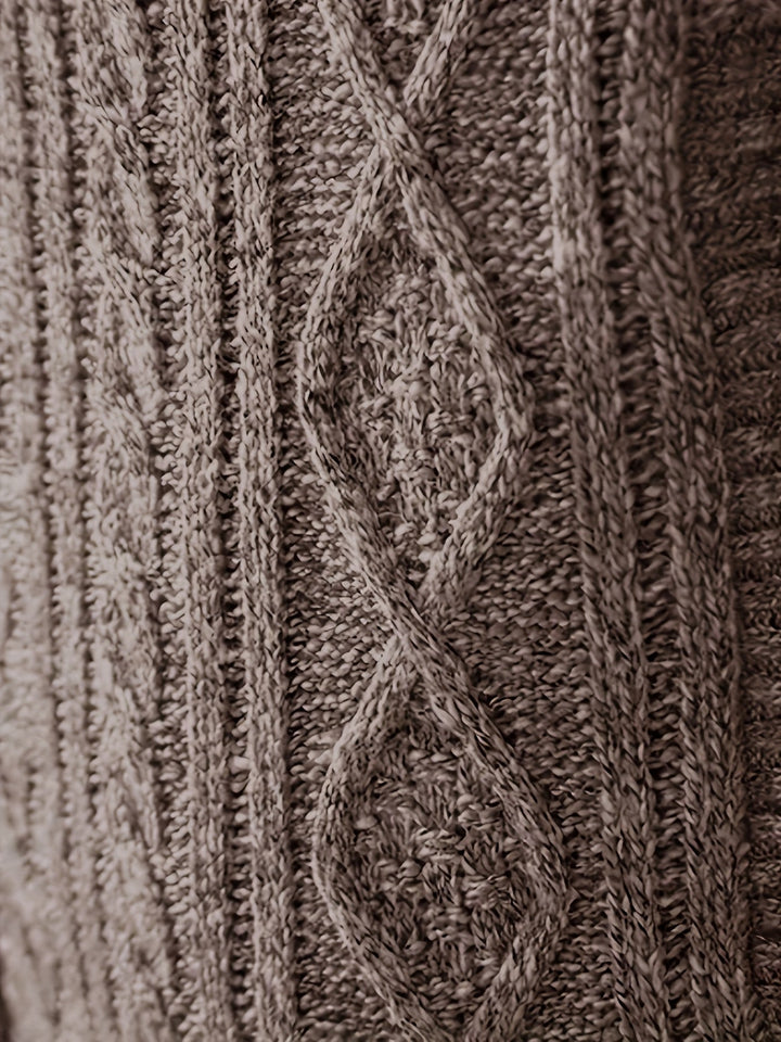 Lévand | Homme Cardigan Zippé Torsadé Col Montant - Black - Image 23