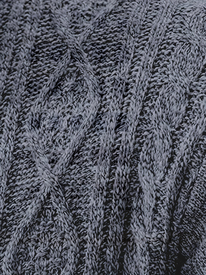 Lévand | Homme Cardigan Zippé Torsadé Col Montant - Black - Image 29