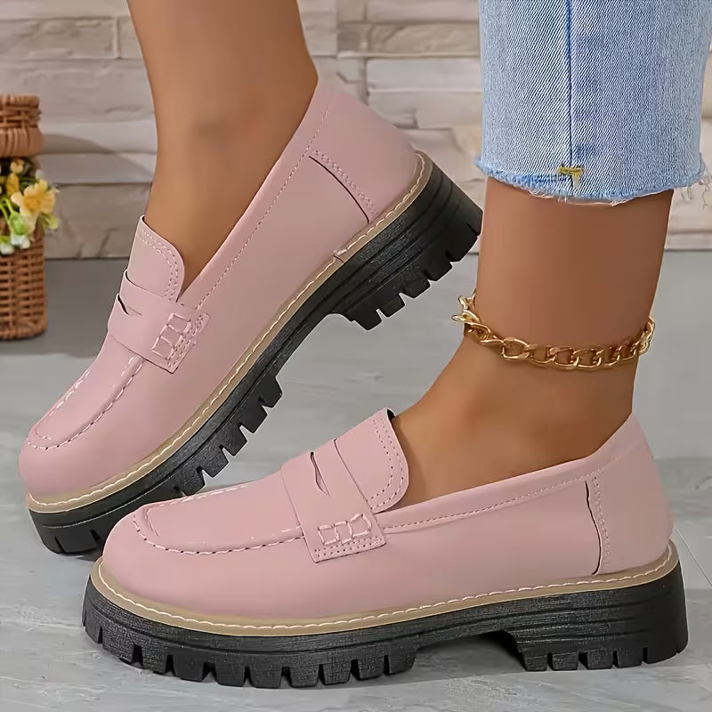 Érwyne | Mocassin Femme Semelle Plateforme Crantée - Beige - Image 2