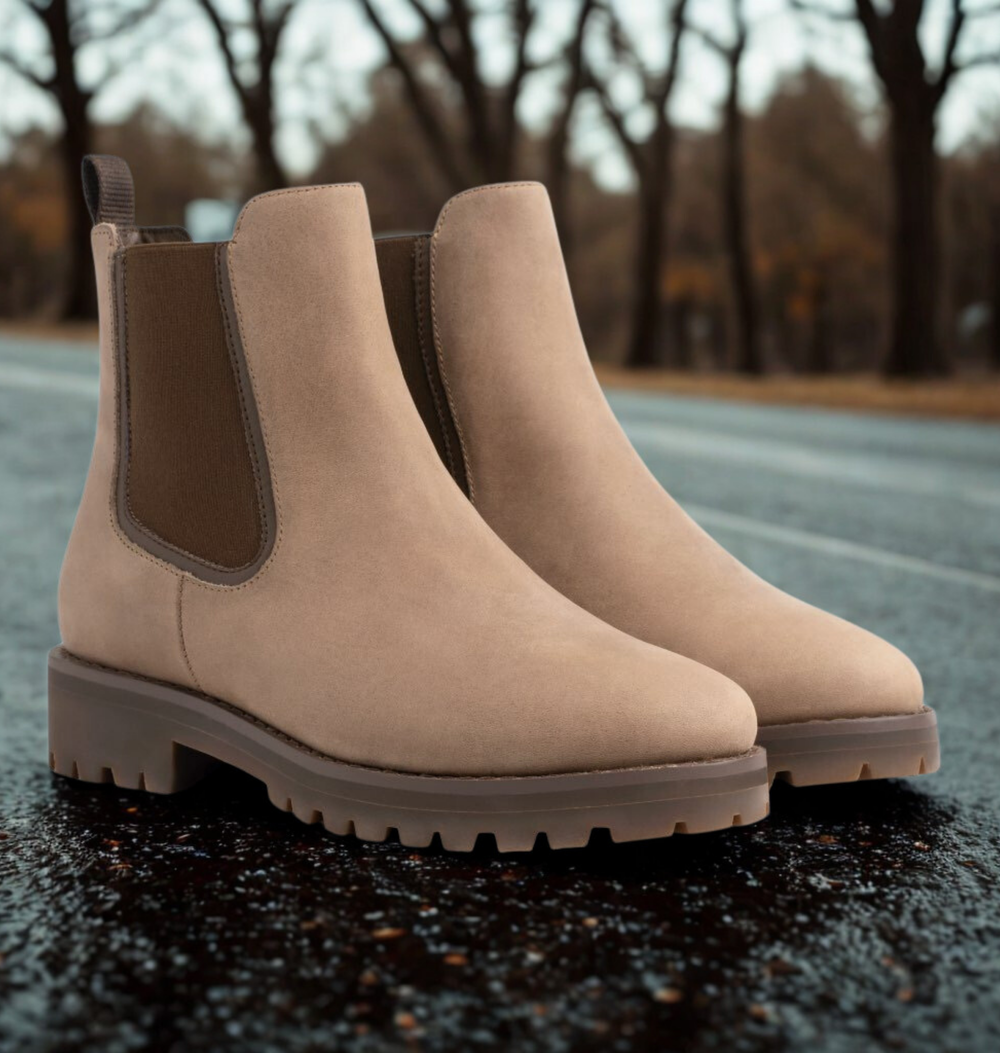 Sabrina | Women's Black Chunky Sole Ankle Boots - Image 2