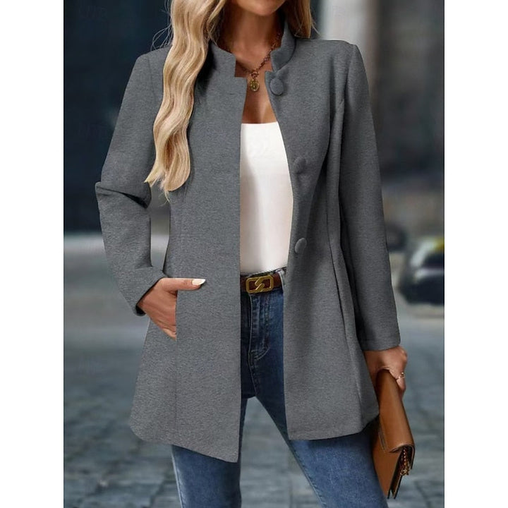 Brélinde | Femme Manteau Col Montant Ajusté
