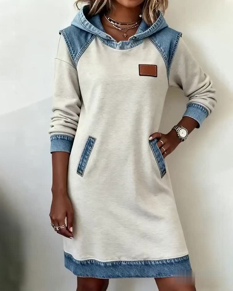 Senna | Women's Hooded Long Sleeve Midi Dress - Image 2
