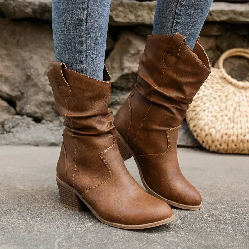 Seraphiel | Women's Western Mid Calf Boots - Image 2
