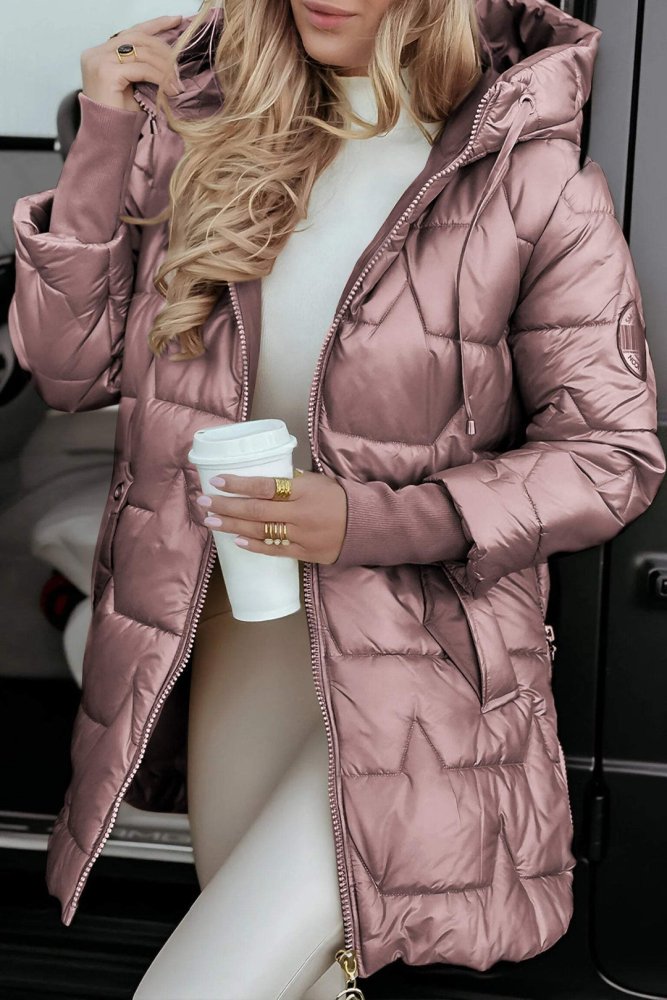 Sélovaine | Femme Doudoune Longue à Capuche Hiver - Brown - Image 11