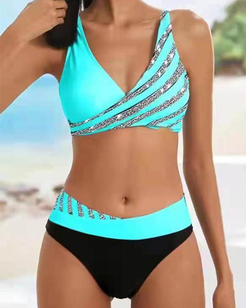 Solara | Women's Printed Cross Wrap Bikini Set - Image 2