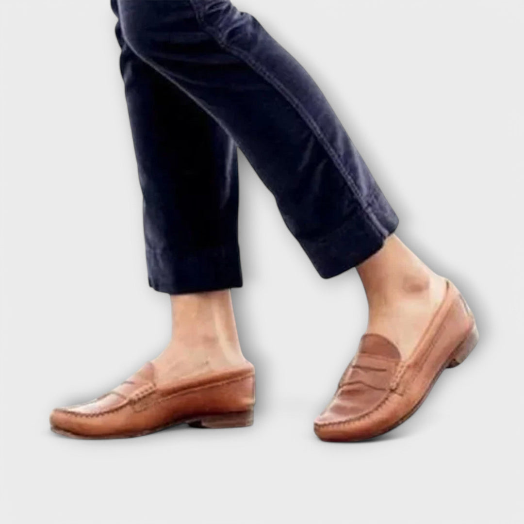 Séoline | Femme Mocassins Slip-On Plates - Beige - Image 6