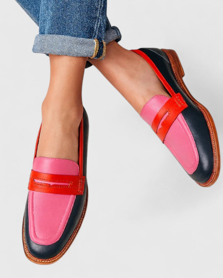 Séraphelle | Mocassins Femme Penny Loafer Bicolores - Image 1