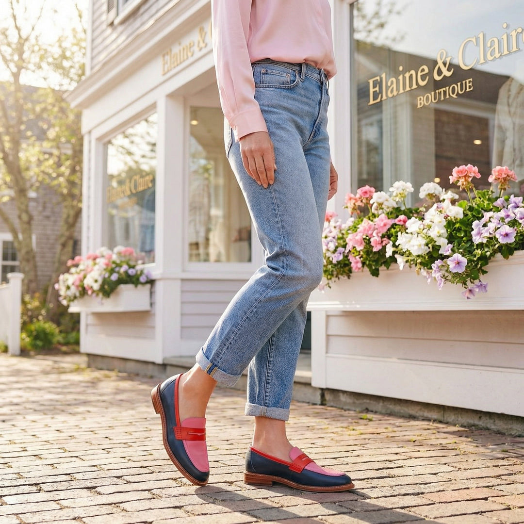 Séraphelle | Mocassins Femme Penny Loafer Bicolores - Image 5
